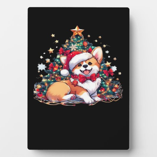 Corgi Christmas Tree Oversized T-Shirt Fotoplatte (Vorderseite)