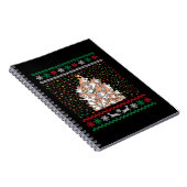 Corgi Christmas Tree Ugly Christmas Notizblock (Rechte Seite)