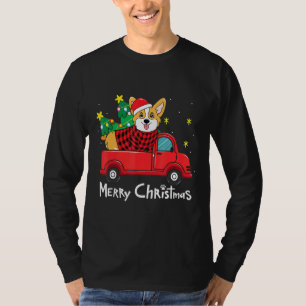 Corgi Christmas Truck Tree Hund Mama Xmas Hund T-Shirt