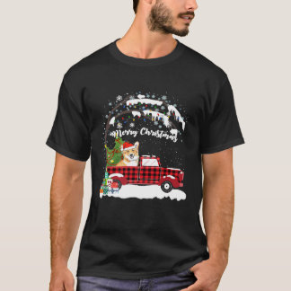 Corgi Christmas Truck Tree Mama Vater Dog Gift Pre T-Shirt