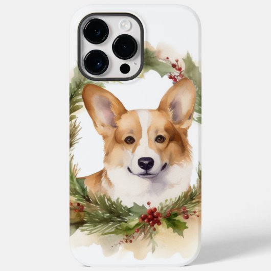 Corgi Christmas Wreath Festivals Case-Mate iPhone Hülle (Rückseite)