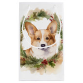 Corgi Christmas Wreath Festivals Kleine Geschenktüte (Rückseite)