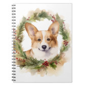 Corgi Christmas Wreath Festivals Notizblock (Vorderseite)