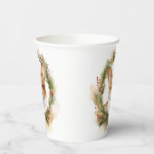 Corgi Christmas Wreath Festivals Pappbecher (Links)