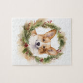 Corgi Christmas Wreath Festivals Puzzle (Horizontal)