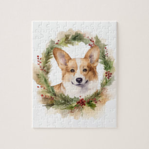 Corgi Christmas Wreath Festivals Puzzle