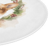 Corgi Christmas Wreath Festivals Schneidebrett (Ecke)