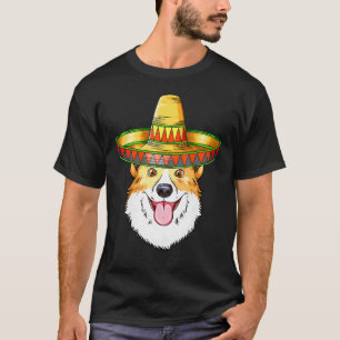 Corgi Cinco De Mayo Mexikanischer Sombrero Corgi T-Shirt