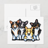 Corgi Clan Postkarte (Vorne/Hinten)