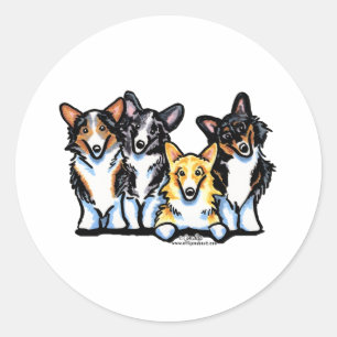 Corgi Clan Runder Aufkleber