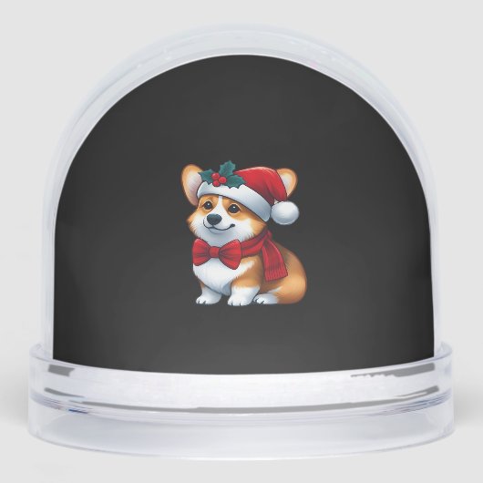 Corgi Claus A Pawsitively Merry Christmas Classic Schneekugeln (Vorderseite)
