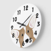 Corgi Clock Große Wanduhr (Winkel)