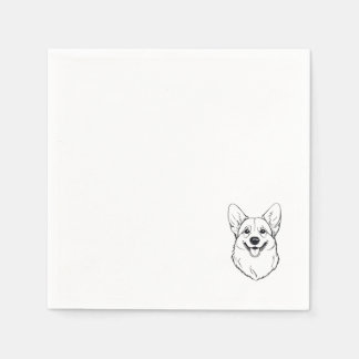 Corgi Cocktail Napkin Serviette