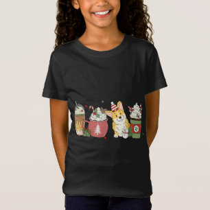 Corgi Coffee Latte Winter Christmas Dog Mama Holid T-Shirt