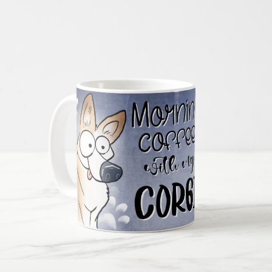 Corgi Coffee Lover Tasse (Vorderseite Links)