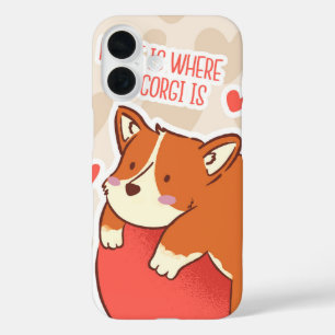 Corgi Comfort Zone Zuhause ist die Stelle, an der  iPhone 16 Hülle