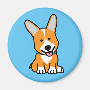 Corgi Corgis Hündchen Hündchen glücklich Pembroke Magnet