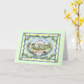 Corgi Cottage Greeting Card Karte (Gelbe Blume)