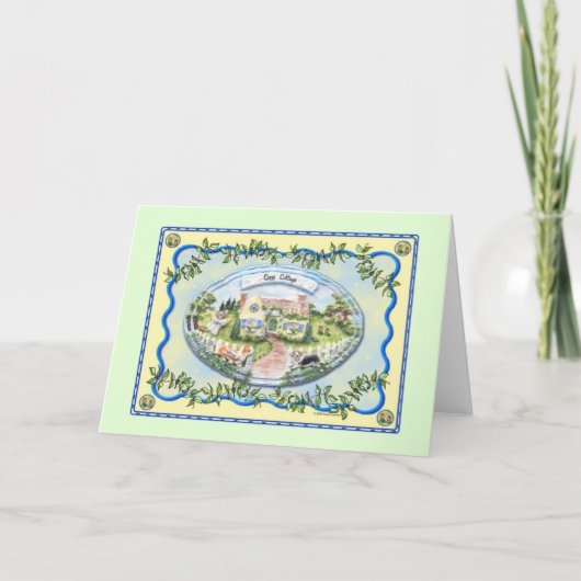 Corgi Cottage Greeting Card Karte (Vorderseite)