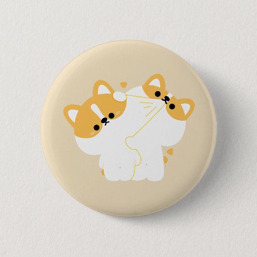 Corgi Couple Button (Vorderseite)