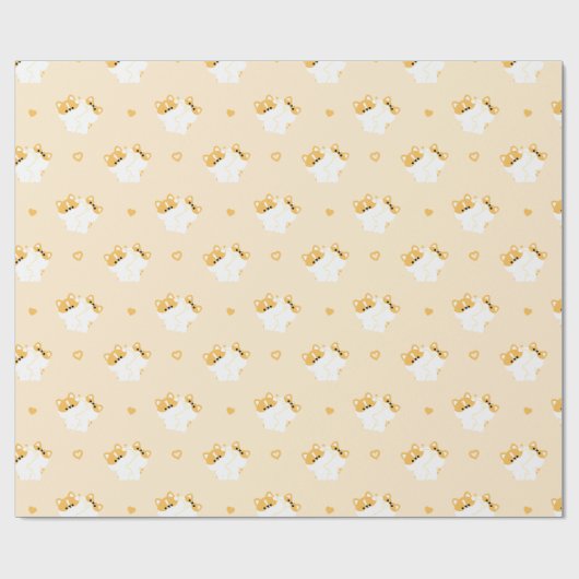 Corgi Couple Geschenkpapier (Flach)
