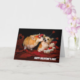 Corgi Couple Valentine card Karte