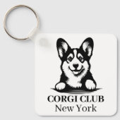 Corgi Custom Club Theme Schlüsselanhänger (Vorderseite)