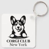 Corgi Custom Club Theme Schlüsselanhänger (Rückseite)
