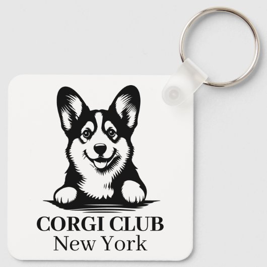 Corgi Custom Club Theme Schlüsselanhänger (Rückseite)