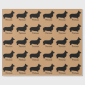 Corgi Custom Wrapping Paper Geschenkpapier (Flach)