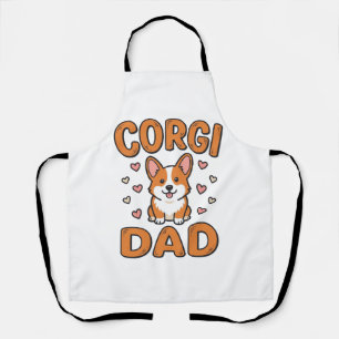 Corgi Dad Vintage Gravur Hunde Liebhaber Shirt_1 Schürze