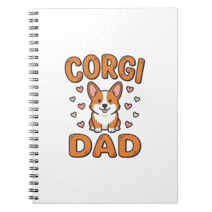 Corgi Dad Vintage Gravur Hundeliebhaber-Shirt_1 Notizblock