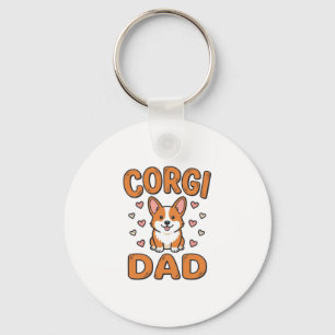 Corgi Dad Vintage Gravur Hundeliebhaber-Shirt_1 Schlüsselanhänger