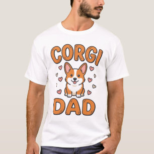 Corgi Dad Vintage Gravur Hundeliebhaber-Shirt_1 T-Shirt