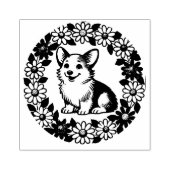 Corgi Daisy Gummistempel (Prägung)