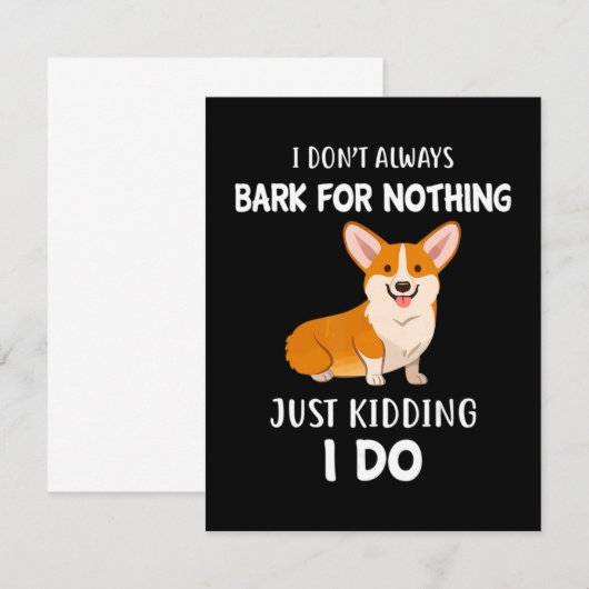 Corgi Dankeskarte (Vorne/Hinten)