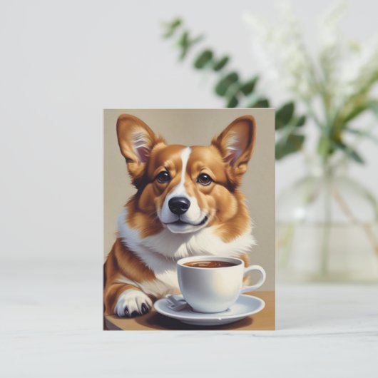 Corgi Dankeskarte (Stehend Vorderseite)
