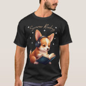 Corgi das Buch Lover T-Shirt (Vorderseite)