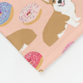 Corgi-Decke - niedliche Corgimuster Fleecedecke (Ecke)