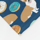 Corgi-Decke - niedliche Corgimuster Fleecedecke (Ecke)