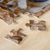 Corgi, der Fußball spielt Puzzle (Seite)