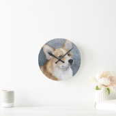 Corgi des Hund89 Runde Wanduhr (Zuhause)