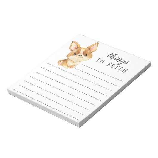 Corgi Dinge zu holen Notizblock (Rotiert)