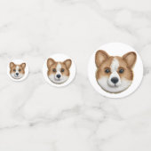 Corgi Dog 3D Inspiriert Konfetti (Rückseiten)