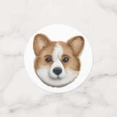 Corgi Dog 3D Inspiriert Konfetti (Klein Vorderseite)