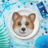 Corgi Dog 3D Inspiriert Pappteller (Party)