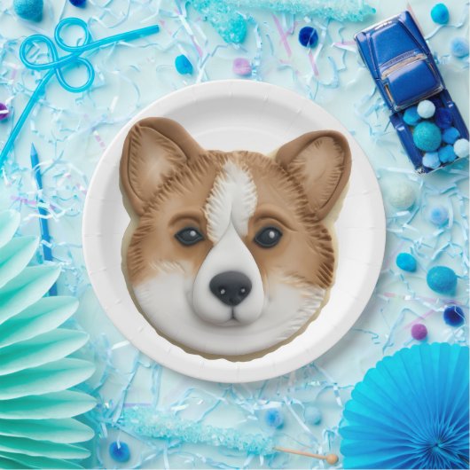 Corgi Dog 3D Inspiriert Pappteller (Party)