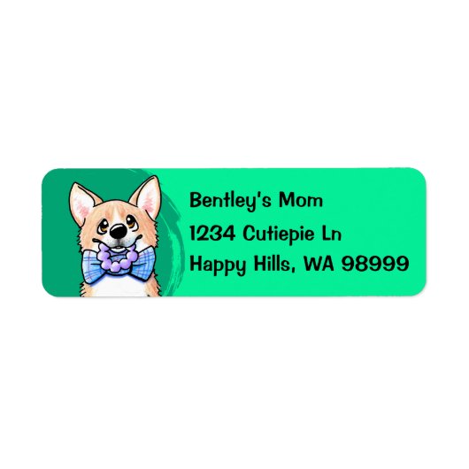 Corgi Dog Address Labels (Vorne)