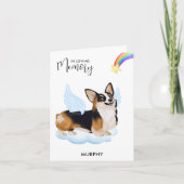 Corgi Dog Angel Memorial Pet Loss Beileid Karte (Vorderseite)