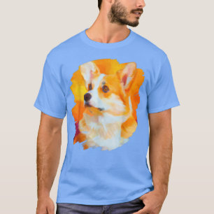 Corgi Dog Art Colour Painting Hunde Künstlerische  T-Shirt